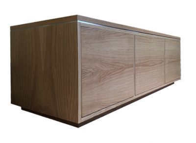 Custom made AV and television cabinet in oak