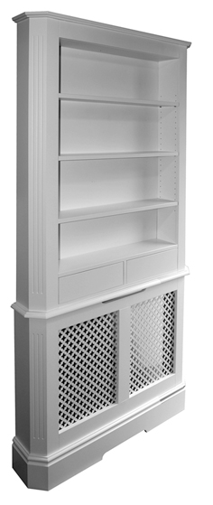 Bookcase Above Radiator Cover, Radiator Cover With Built In Bookcase