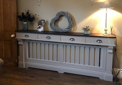 radiator cover with drawers above