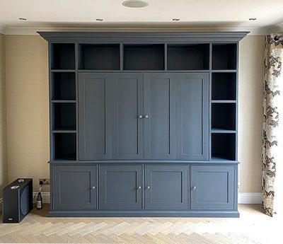 Tv Wall Unit With Doors To Hide, Tv Wall Cabinet With Doors To Hide